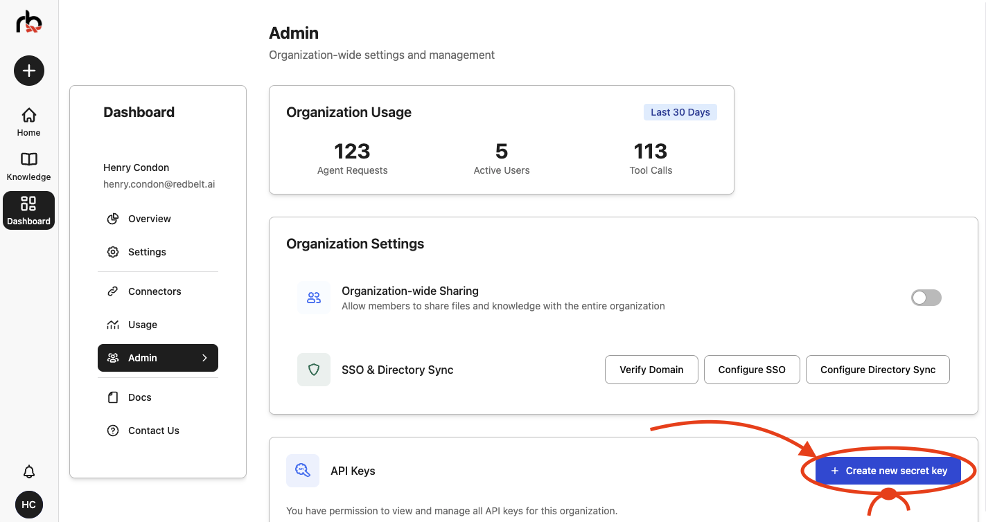 API Quickstart Guide | Redbelt AI Docs